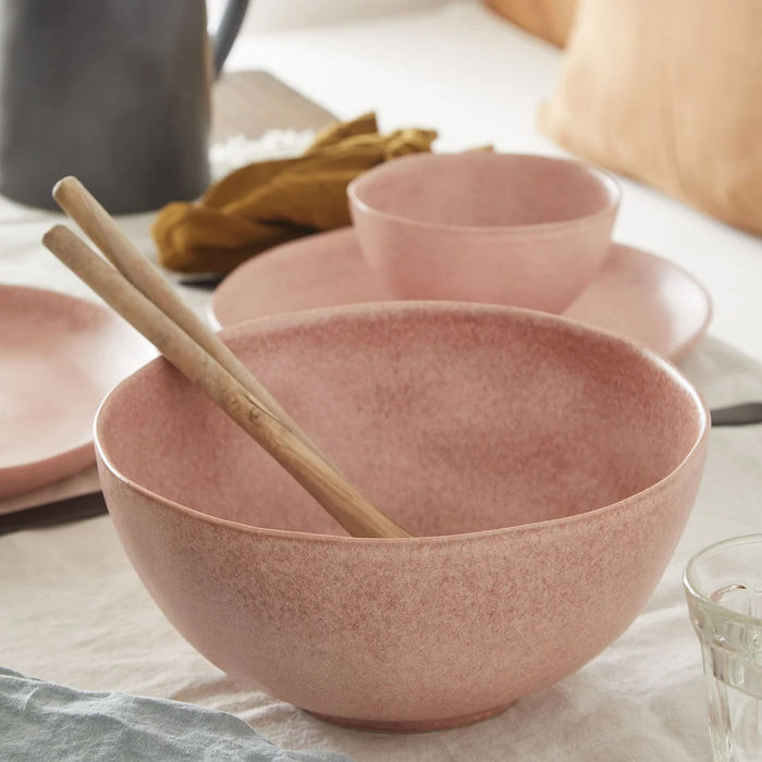 Costa Nova 10.4" Livia Mauve Rose Round Stoneware Serving Bowl - IOS261-PNK