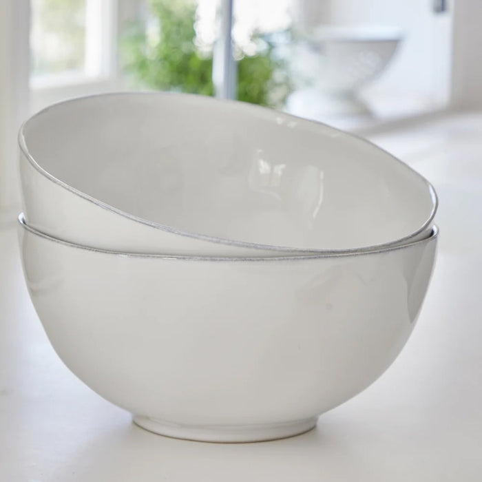 Costa Nova 10.4" Livia White Round Stoneware Serving Bowl - IOS261-WHI