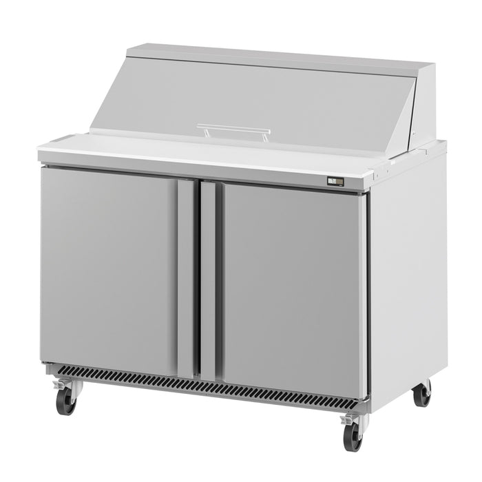 Infrico IRT-UC48P 48" 2-Door Stainless Steel Salad/Sandwich Refrigerated Prep Table - 14 Cu. Ft.