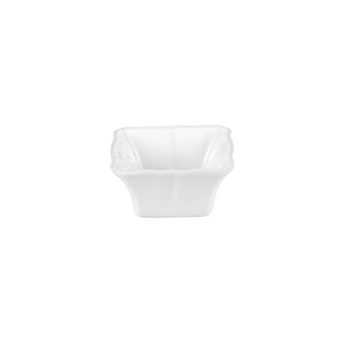 Costa Nova 5 Oz. Alentejo White Square Stoneware Ramekin Bowl - 4/Case - JN101-WHT