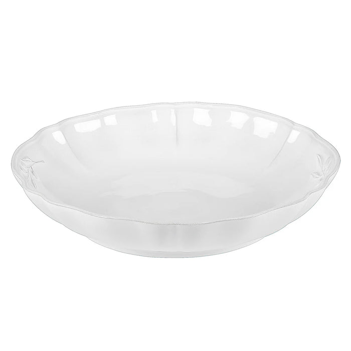 Costa Nova 95 Oz. Alentejo White Round Stoneware Serving Bowl - JP341-WHT