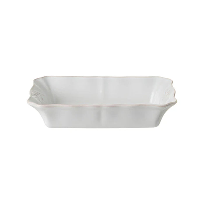Costa Nova 10" x 7.25" Alentejo White Rectangular Stoneware Baking Dish- JR251-WHT