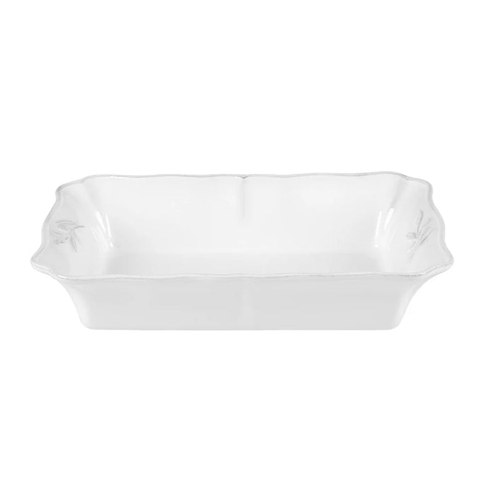 Costa Nova 11.75" x 8.75" Alentejo White Rectangular Stoneware Baking Dish - JR301-WHT