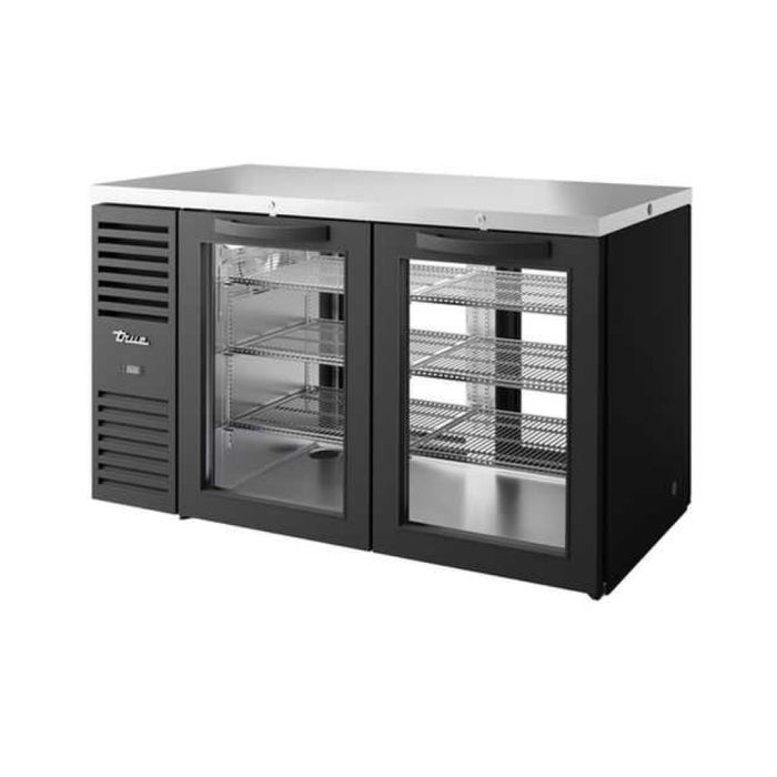 True TBR60-PTSZ1-L-B-GG-GG-1 60" 4-Door Reach In Single Zone Refrigerator