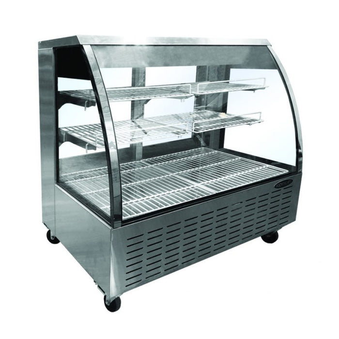 Kool-It KDG-60 59" Refrigerated Curved Glass Deli and Meat Display Case - 21.5 Cu. Ft.