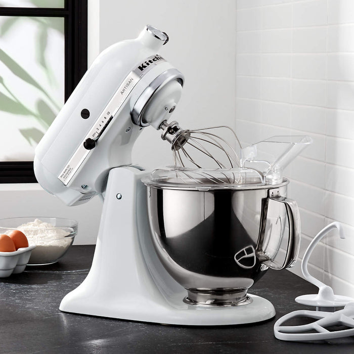 KitchenAid KSM150PSWH 5 Qt. Artisan Tilt Head Countertop Stand Mixer - White