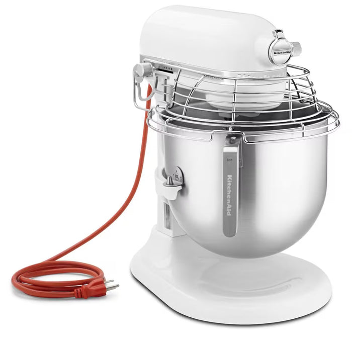 KitchenAid White 8 Qt. Commercial Countertop Mixer - KSMC895WH