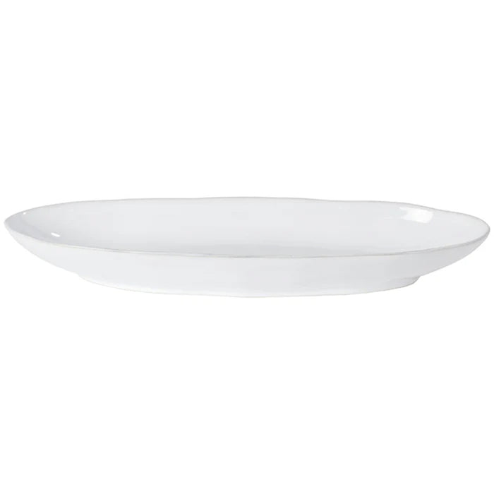 Costa Nova 16.14" x 5.62" Livia White Oval Stoneware Platter - LNA411-WHI