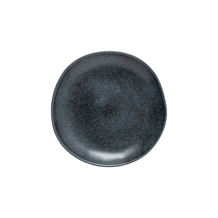 Costa Nova 8.50" Livia Matte Black Round Stoneware Salad/Dessert Plate - 6/Case - LNP221-BLK