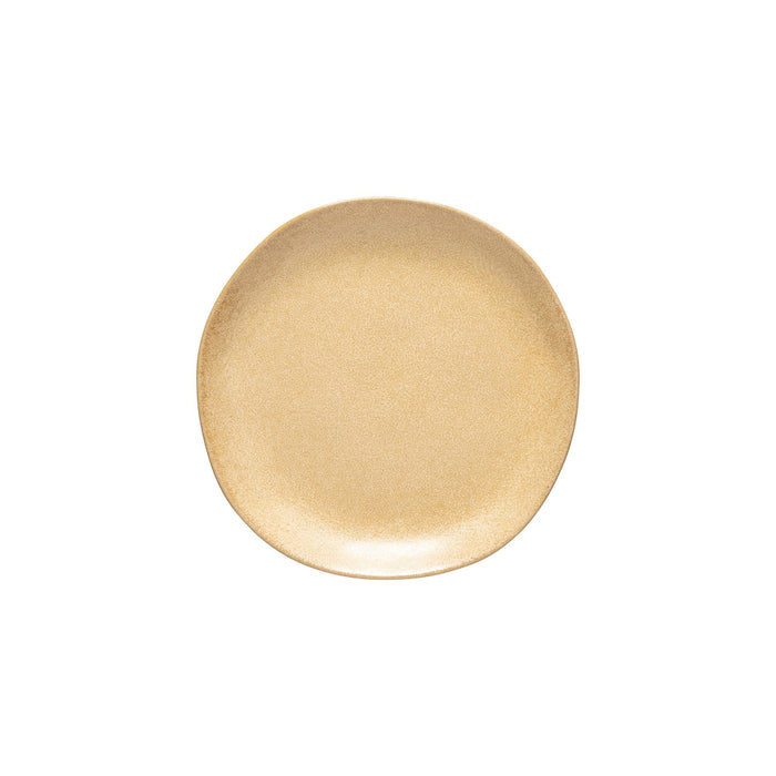 Costa Nova 8.50" Livia Champagne Yellow Round Stoneware Salad/Dessert Plate - 6/Case - LNP221-CHM