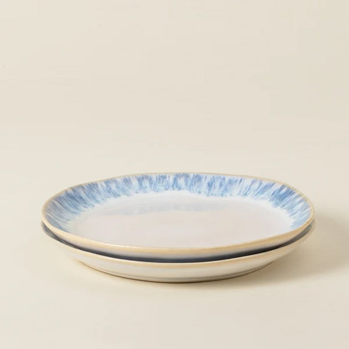 Costa Nova 8.50" Brisa Ria Blue Round Stoneware Salad/Dessert Plate - 6/Case - LNP221-RIA