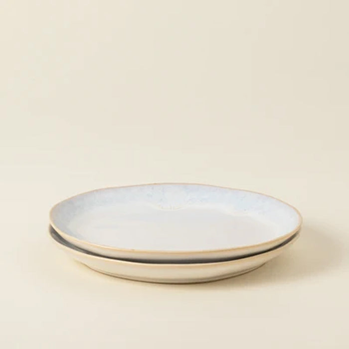 Costa Nova 8.50" Brisa Salt White Round Stoneware Salad/Dessert Plate - 6/Case - LNP221-SAL