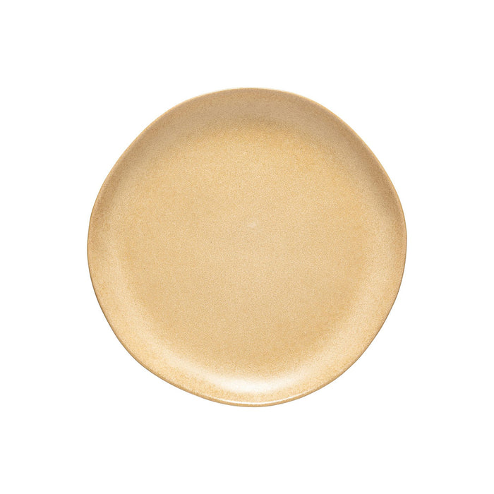 Costa Nova 10.87" Livia Champagne Yellow Round Stoneware Dinner Plate - 6/Case - LNP281-CHM