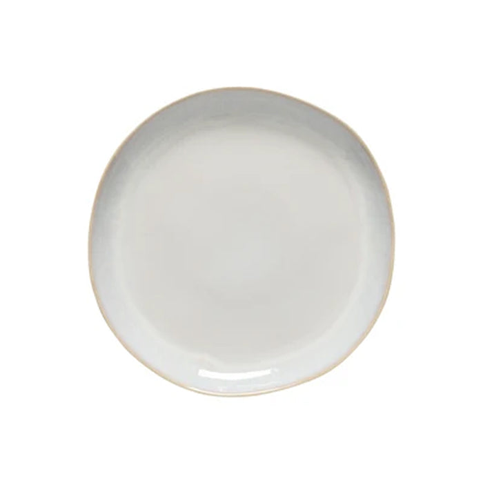 Costa Nova 10.87" Brisa Salt White Round Stoneware Dinner Plate - 6/Case - LNP281-SAL