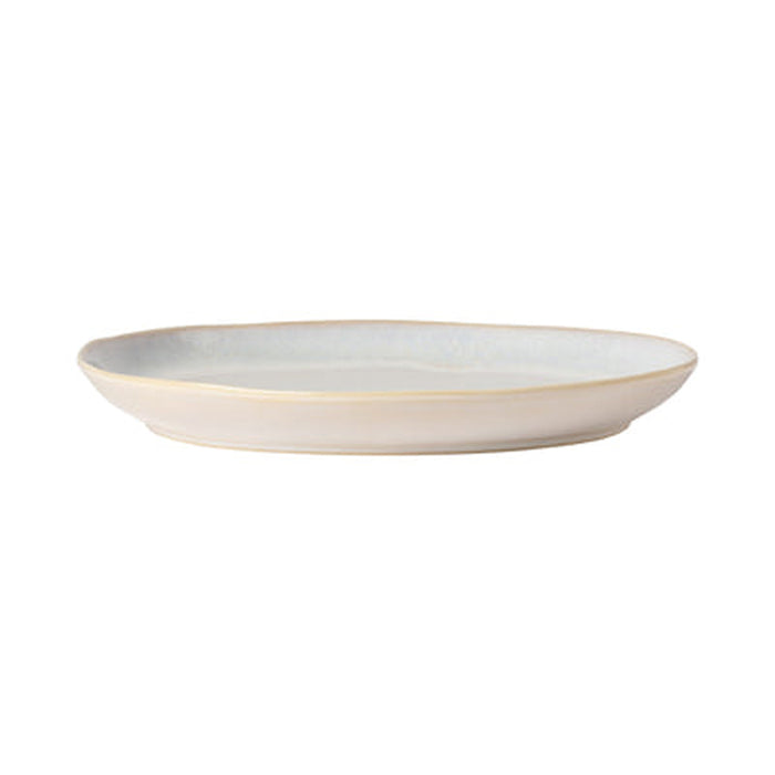 Costa Nova 10.87" Brisa Salt White Round Stoneware Dinner Plate - 6/Case - LNP281-SAL