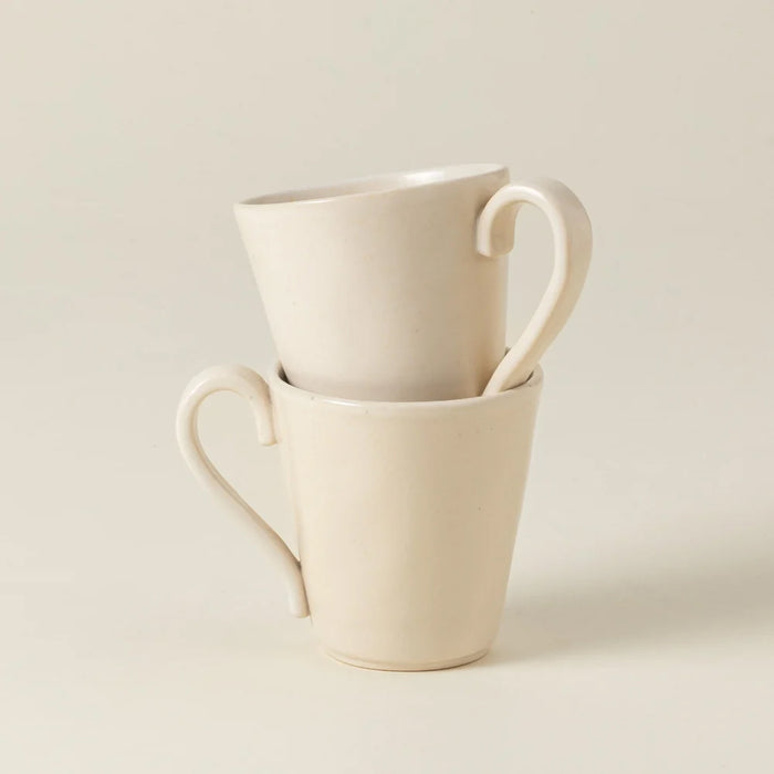 Costa Nova 10.5 Oz. Lagoa Stone Beige Stoneware Coffee Mug - 6/Case - LOC131-PDR