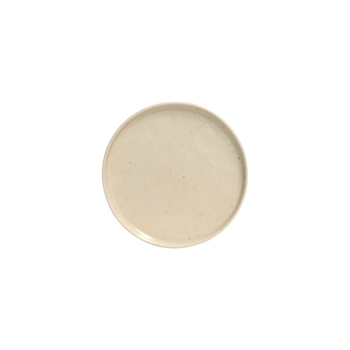 Costa Nova 6.4" Lagoa Stone Beige Round Stoneware Appetizer Plate - 6/Case - LOP161-PDR