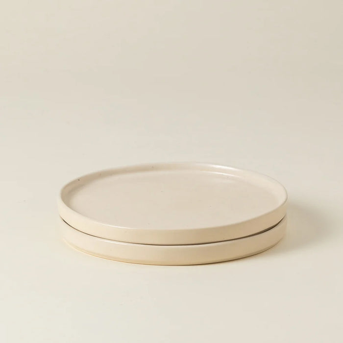 Costa Nova 8.25" Lagoa Stone Beige Round Stoneware Salad/Dessert Plate - 6/Case - LOP211-PDR