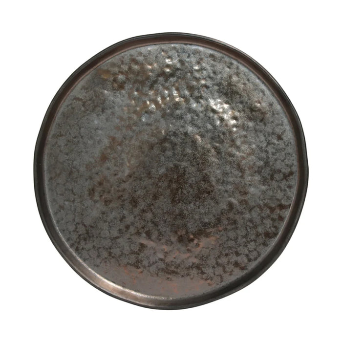 Costa Nova 10.75" Lagoa Metal Brown Round Stoneware Dinner Plate - 6/Case - LOP271-MTL