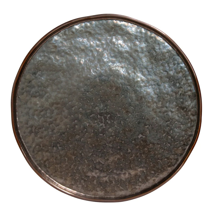Costa Nova 12.25" Lagoa Metal Brown Round Stoneware Charger Plate/Platter - LOP311-MTL