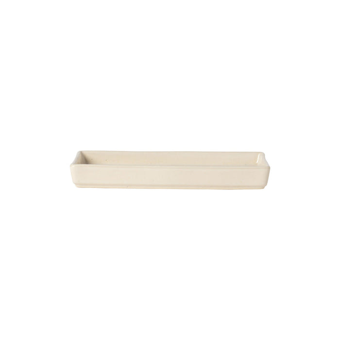 Costa Nova 7.25" x 4.65" Lagoa Stone Beige Rectangular Stoneware Serving Tray - 2/Case - LOR191-PDR