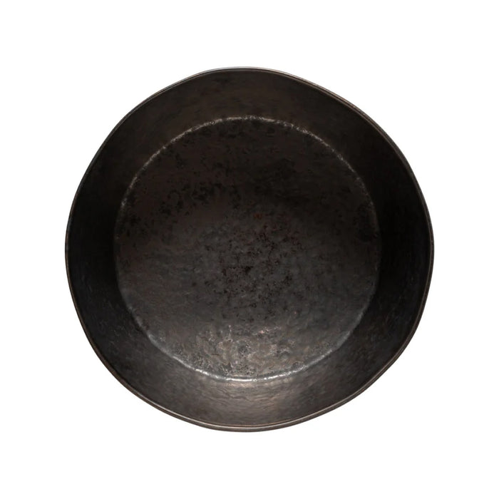 Costa Nova 9.5" Lagoa Metal Brown Round Stoneware Serving Bowl - LOS241-MTL