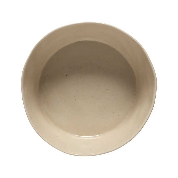 Costa Nova 9.5" Lagoa Stone Beige Round Stoneware Serving Bowl - LOS241-PDR