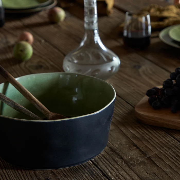 Costa Nova 103.5 Oz. Riviera Fresh Green Round Stoneware Serving Bowl - LOS241-VRF