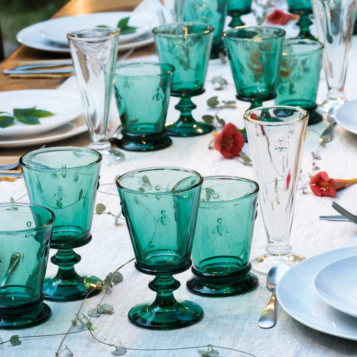 La Rochere 8 Oz. Bee Emerald Wine Glass - 6/Case - 611003