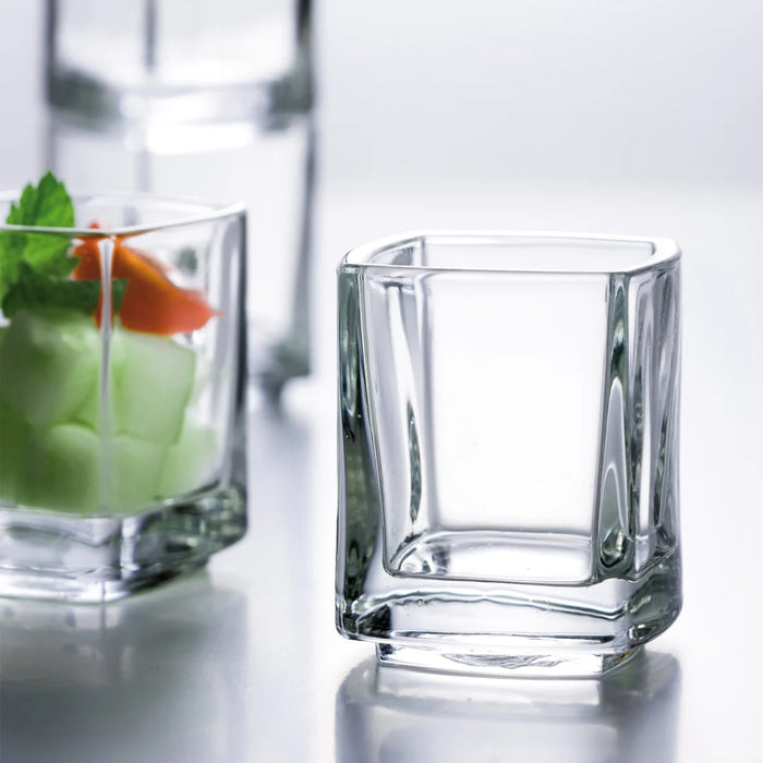 La Rochere 3.4 Oz. Kube Square Glass Appetizer Ramekin - 6/Case - 613301