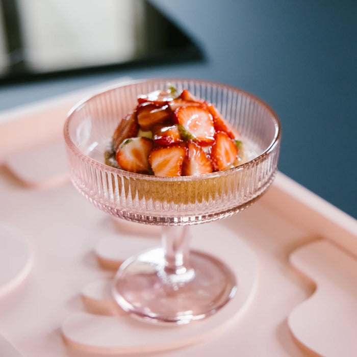 La Rochere 11 Oz. Alice Pink Glass Dessert Cups - 6/Case - 646907