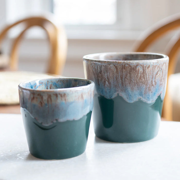 Costa Nova 2.4 Oz. Grespresso Hunter Green Stoneware Espresso Cup - LSC061-HNG