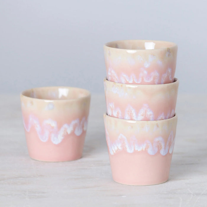 Costa Nova 2.4 Oz. Grespresso Soft Pink Stoneware Espresso Cup - LSC061-PNK