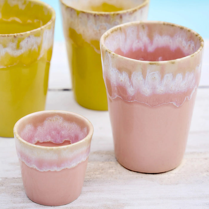 Costa Nova 2.4 Oz. Grespresso Soft Pink Stoneware Espresso Cup - LSC061-PNK