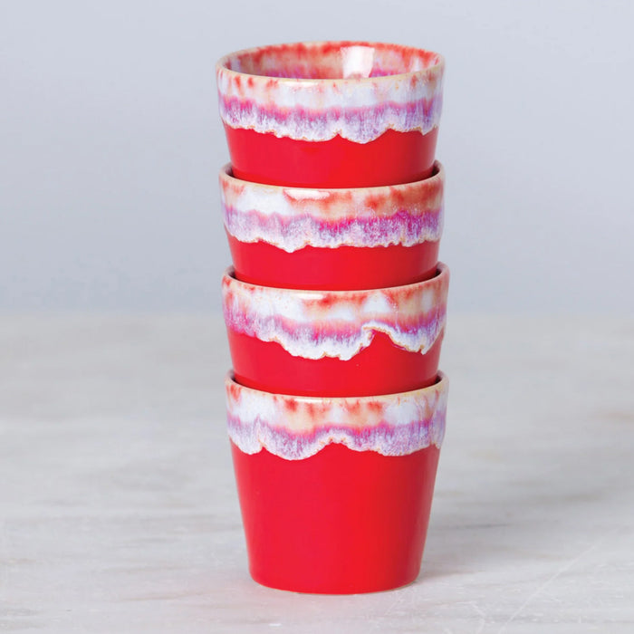 Costa Nova 2.4 Oz. Grespresso Red Stoneware Espresso Cup - LSC061-RED