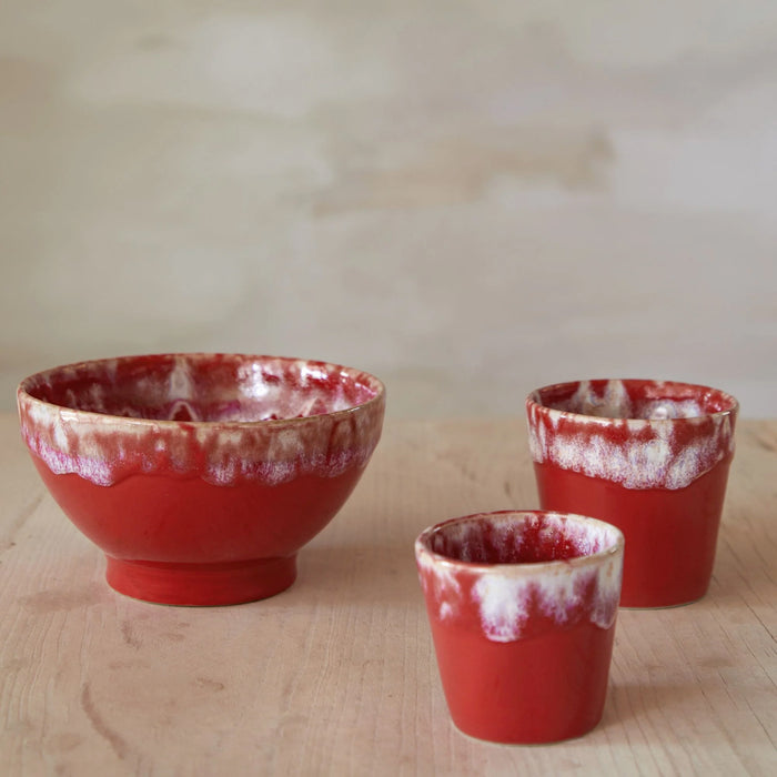 Costa Nova 2.4 Oz. Grespresso Red Stoneware Espresso Cup - LSC061-RED