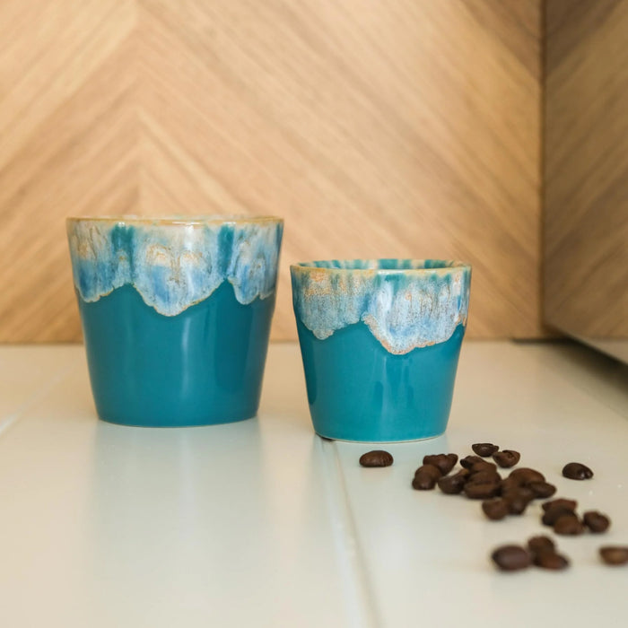 Costa Nova 2.4 Oz. Grespresso Turquoise Stoneware Espresso Cup - LSC061-TRQ