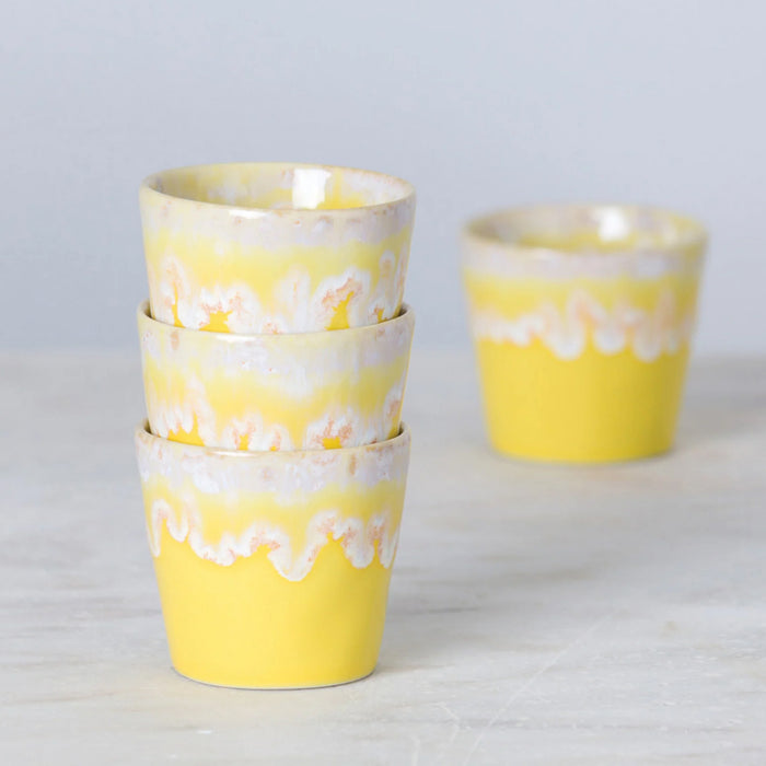 Costa Nova 2.4 Oz. Grespresso Yellow Stoneware Espresso Cup - LSC061-YLW