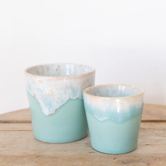 Costa Nova 6.5 Oz. Grespresso Aqua Stoneware Lungo Cup - LSC081-AQA