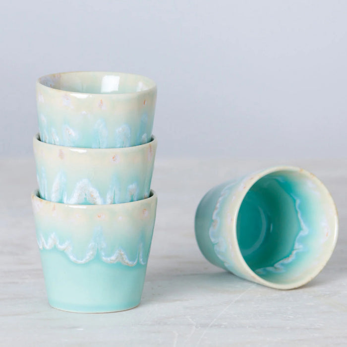 Costa Nova 6.5 Oz. Grespresso Aqua Stoneware Lungo Cup - LSC081-AQA