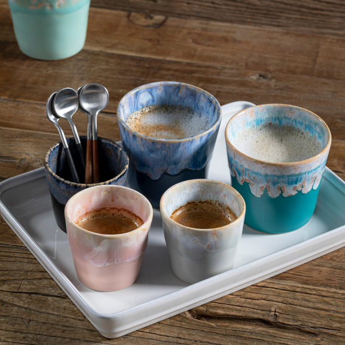 Costa Nova 6.5 Oz. Grespresso Turquoise Stoneware Lungo Cup - LSC081-TRQ