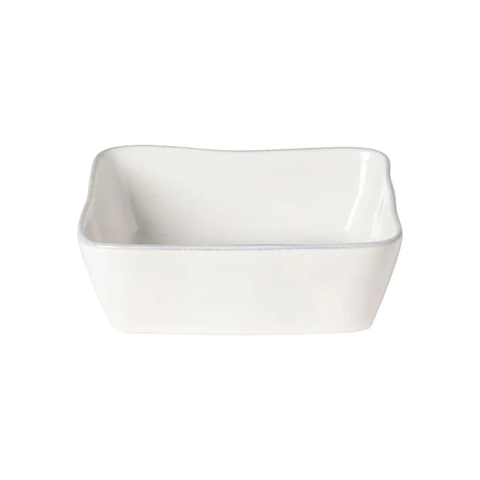Costa Nova 8.5" Livia White Square Stoneware Baking Dish - LSQ221-WHI
