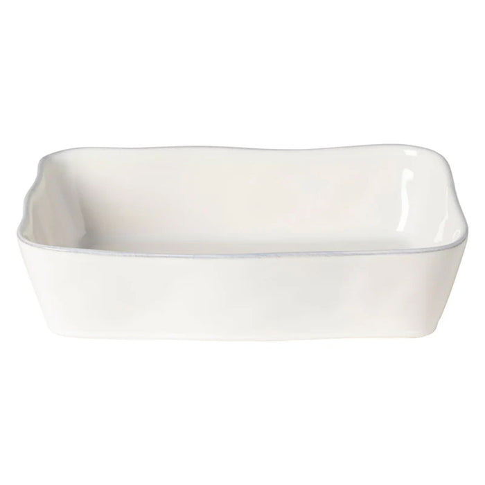 Costa Nova 8.78" x 11.75" Livia White Rectangular Stoneware Baking Dish - LSR301-WHI