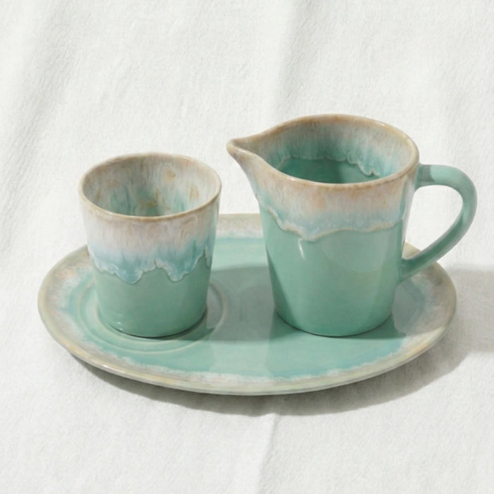 Costa Nova 6.8 Oz. Grespresso Aqua Blue Stoneware Creamer - LSZ131-AQA