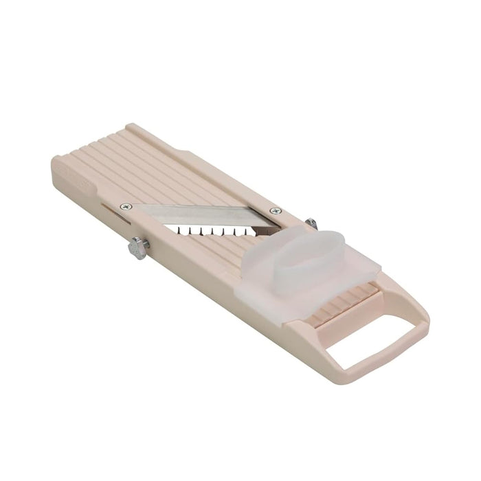 Benriner Classic 13" Small Japanese Mandoline with 3 Blades and Finger Guard - Ivory - BN-1-IV