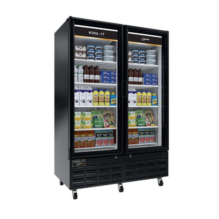 Kool-It LX-46FB 54" Double Glass Door Merchandiser Freezer - 42.9 Cu. Ft.