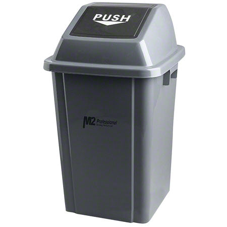 M2 Professional WM-PS0100 100 L EZ-Push Square Waste Container with Lid