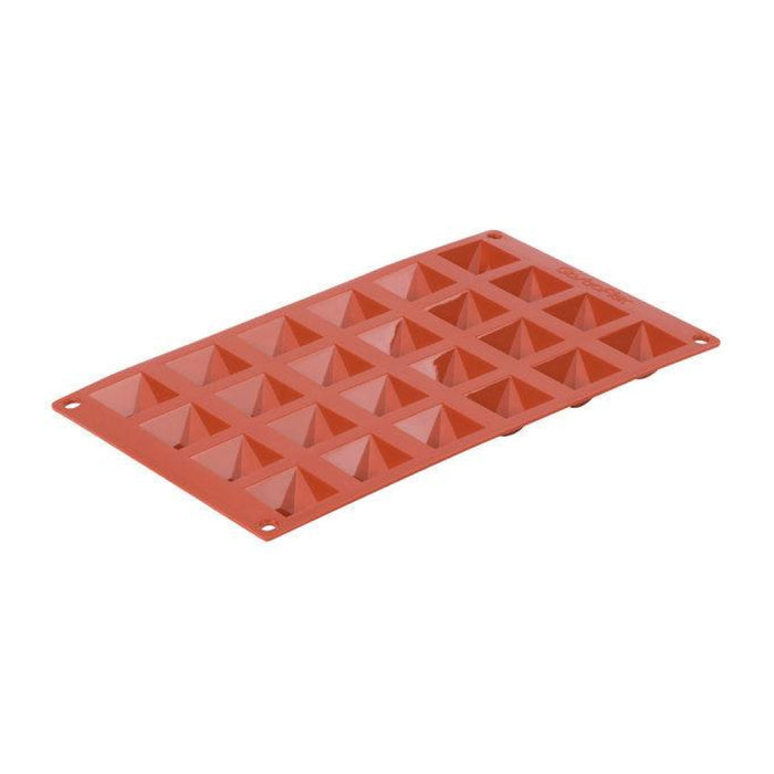 Matfer Bourgeat Gastroflex 24-Cavity Mini Pyramid Silicone Mold - 257920