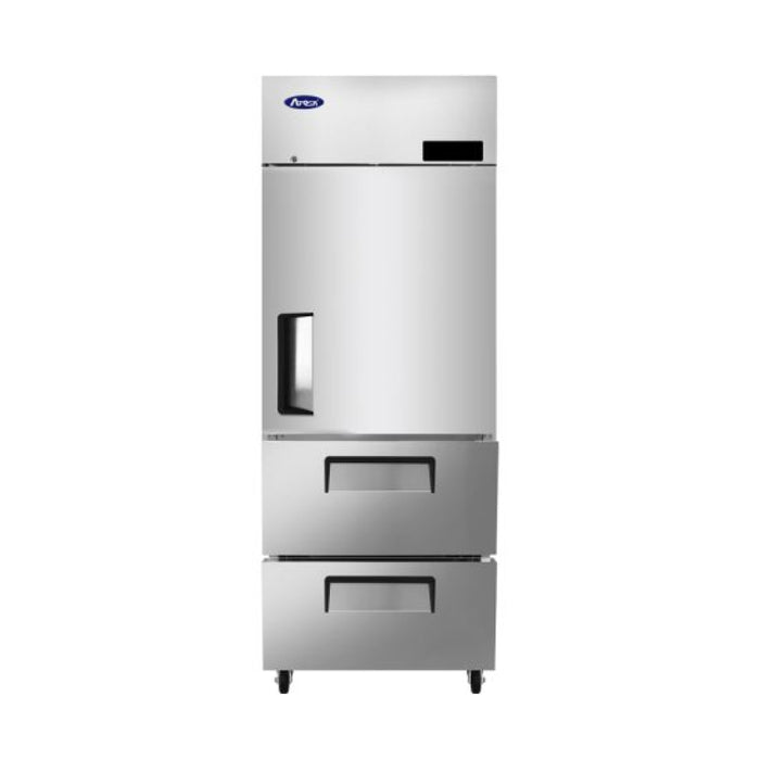 Atosa MBF8021GR 28" Top Mount Solid Half Door And 2 Bottom Drawers Reach-In Freezer - 21.4 Cu. Ft.