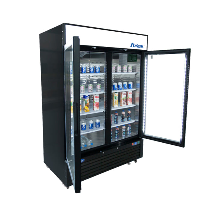 Atosa MCF8721ES 54" Bottom Mount 2 Glass Door Merchandiser Freezer - 43.8 Cu. Ft.